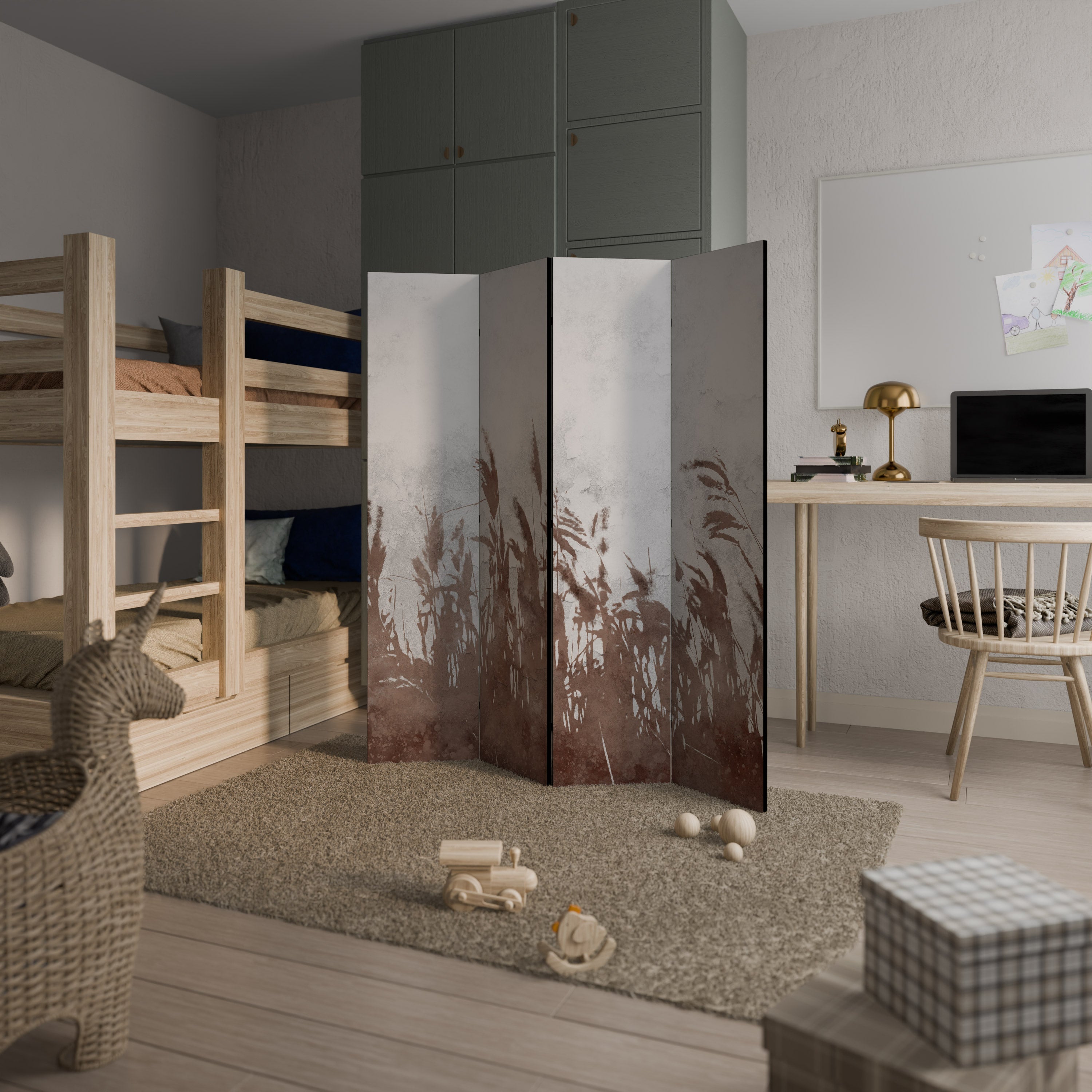 FLAWLESS CAPTURE Decorative 4-Panel Room Divider