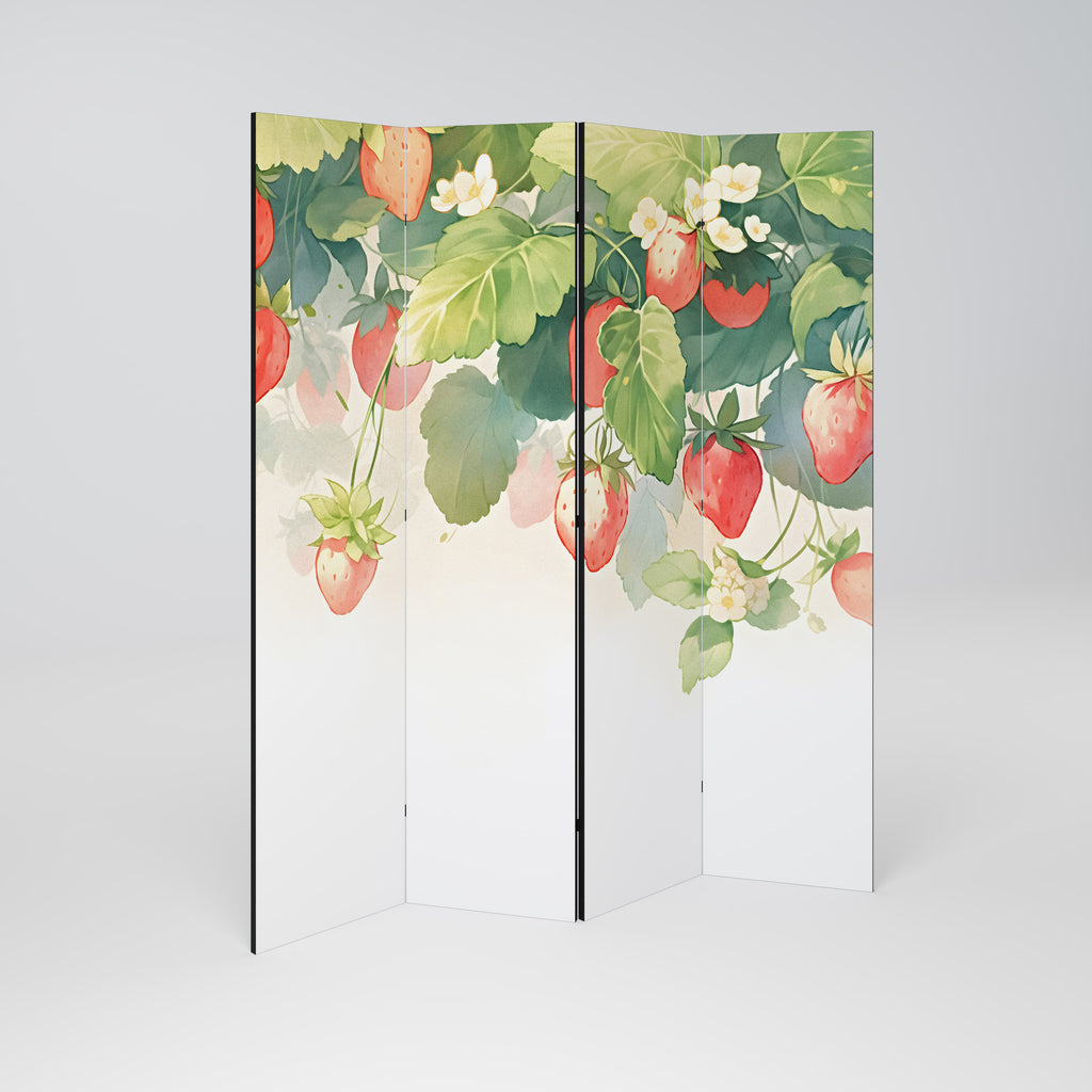 STRAWBERRY DREAMSCAPE 4-Panel Room Divider