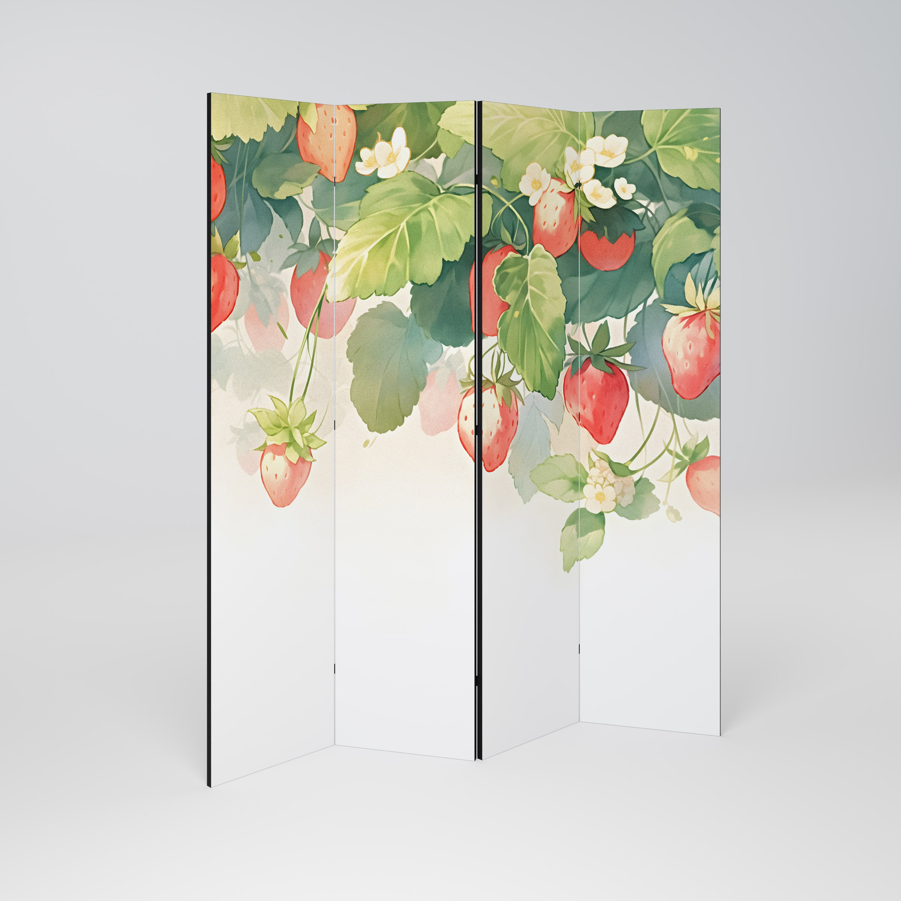 STRAWBERRY DREAMSCAPE 4-Panel Room Divider