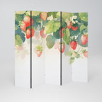 STRAWBERRY DREAMSCAPE Decorative 5-Panel Room Divider
