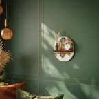 FLEETING DAYS Prateleira Oval Decorativa em Acabamento Preto