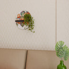 FLEETING DAYS Prateleira Oval Decorativa em Acabamento Preto