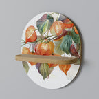 FLEETING DAYS Prateleira Oval Decorativa em Efeito Carvalho