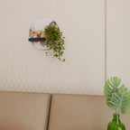 FLEETING DAYS Prateleira Redonda Decorativa em Acabamento Preto