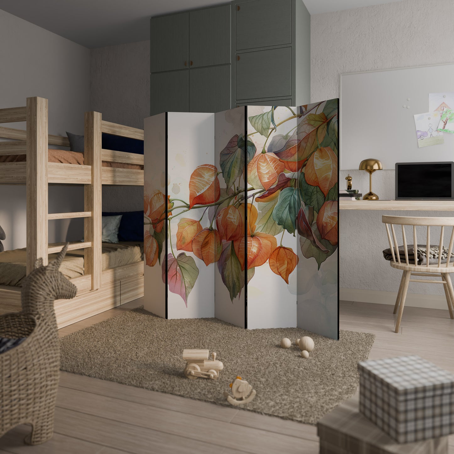 FLEETING DAYS 5-Panel Room Divider
