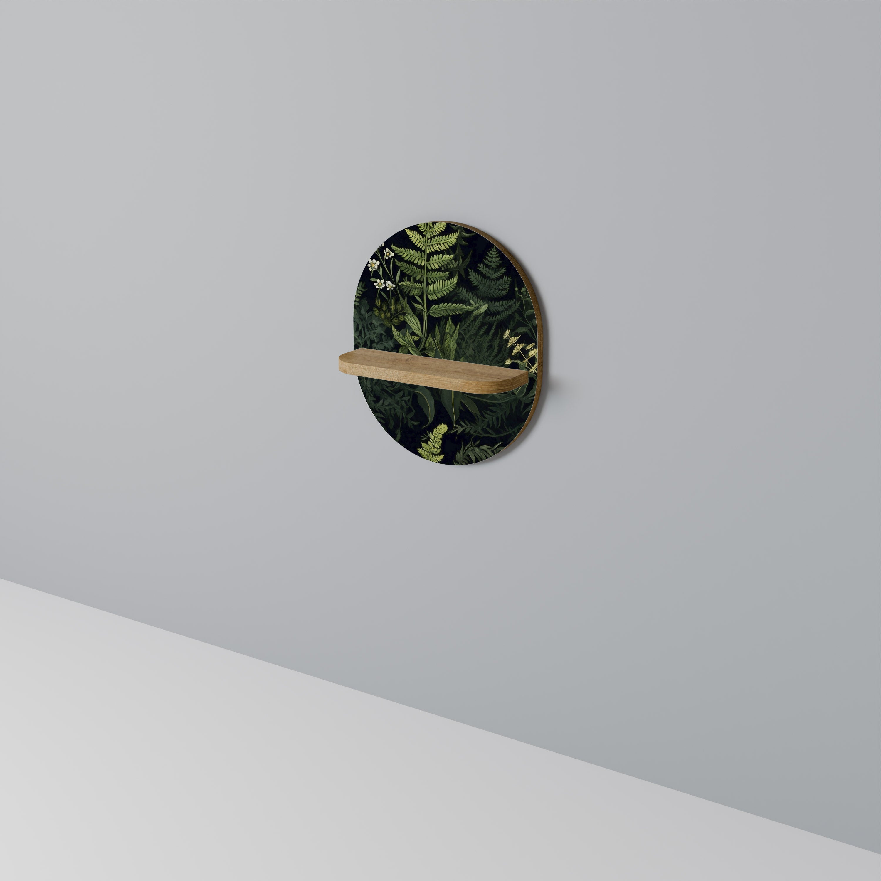 FOREST WONDERS Prateleira Oval Decorativa em Efeito Carvalho