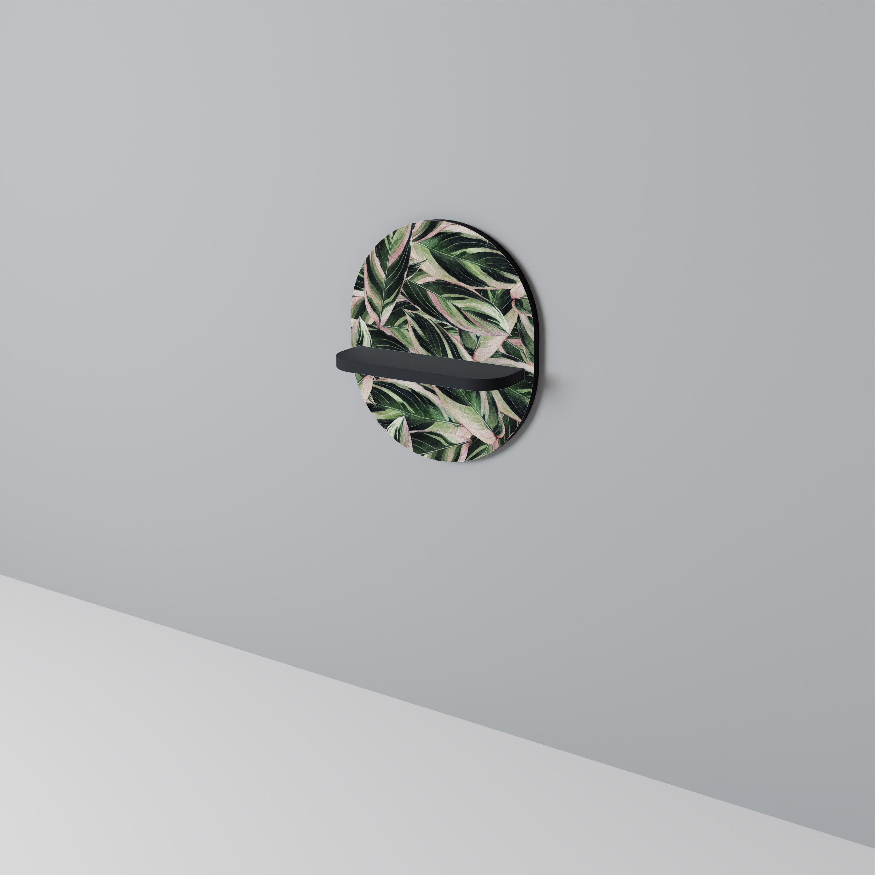 EERIE STROMANTHE Prateleira Oval Decorativa em Acabamento Preto