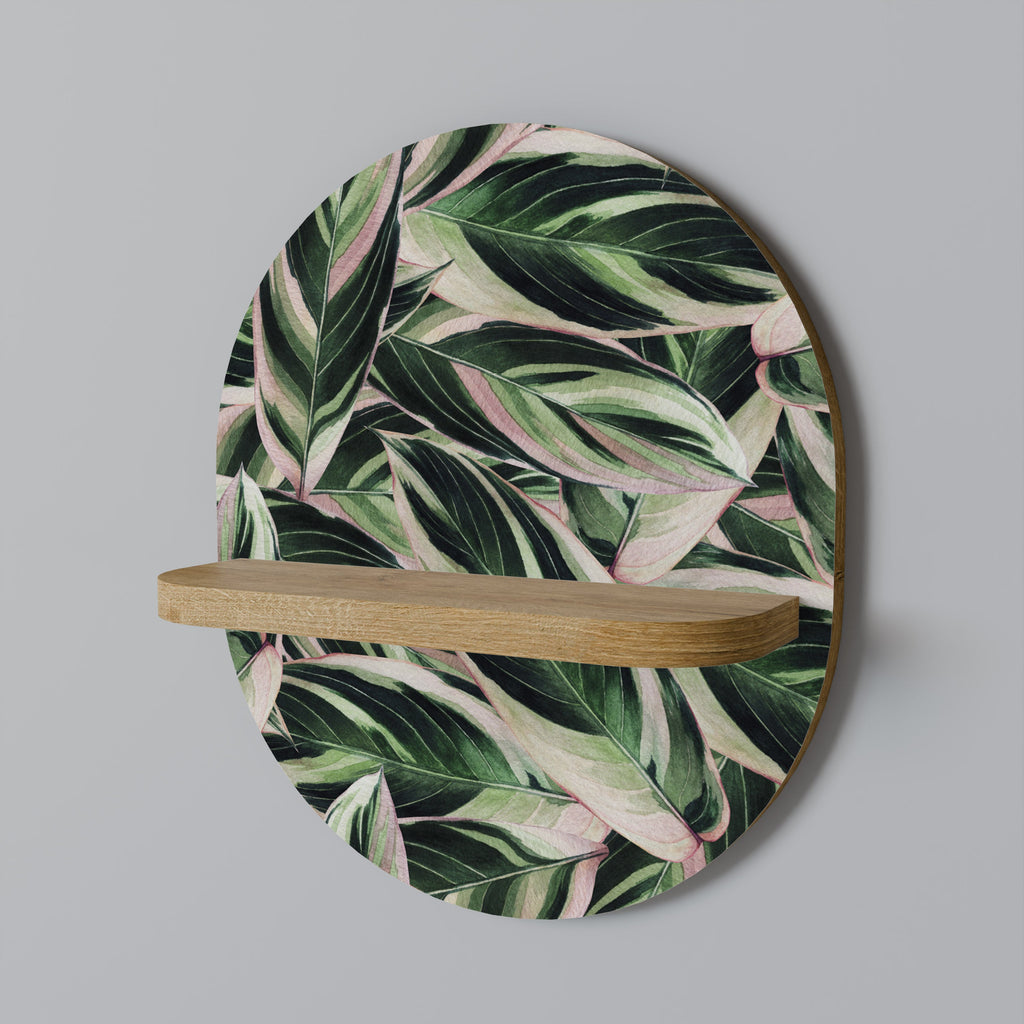 EERIE STROMANTHE Prateleira Oval Decorativa em Efeito Carvalho