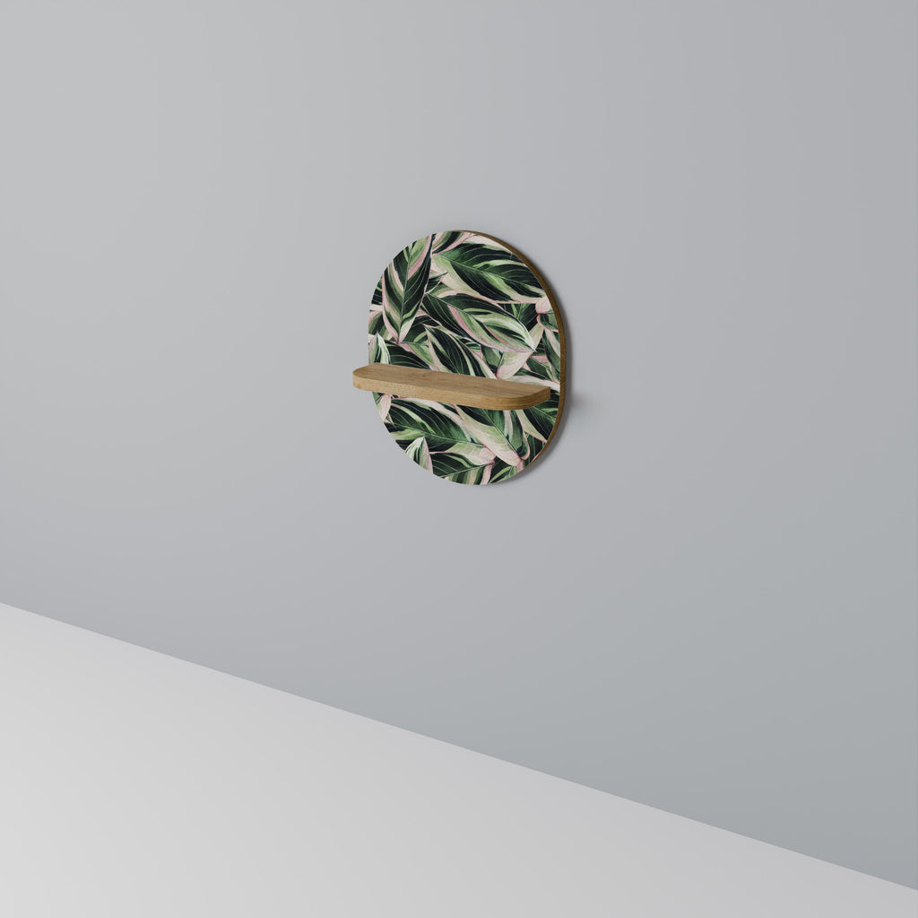 EERIE STROMANTHE Prateleira Oval Decorativa em Efeito Carvalho