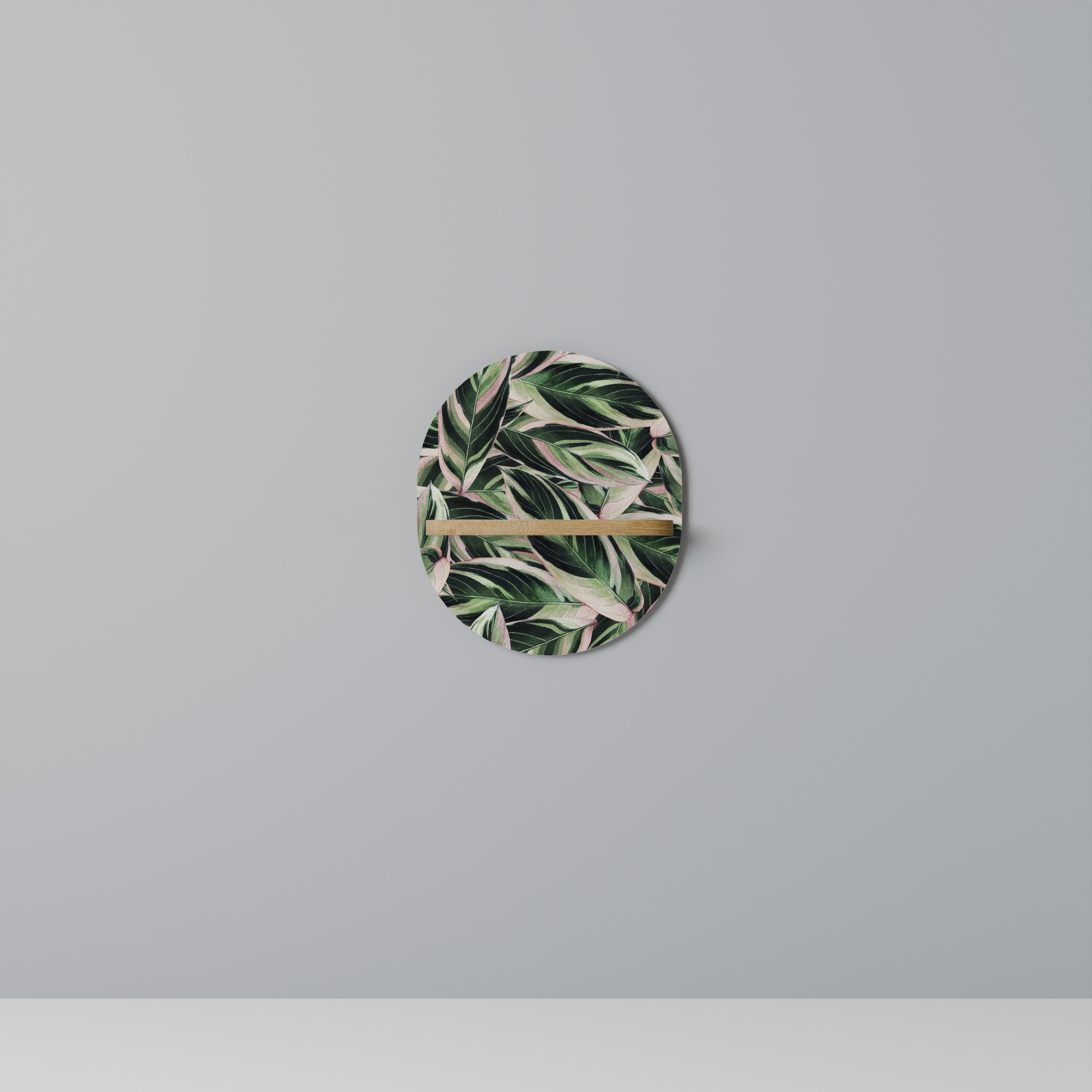 EERIE STROMANTHE Prateleira Oval Decorativa em Efeito Carvalho