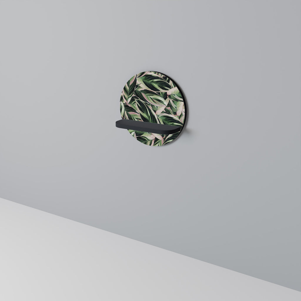 EERIE STROMANTHE Prateleira Redonda Decorativa em Acabamento Preto