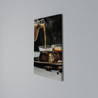 STEAMING SIPS OF SERENITY Vertical Canvas Print