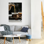 STEAMING SIPS OF SERENITY Peel and Stick Vertical Poster