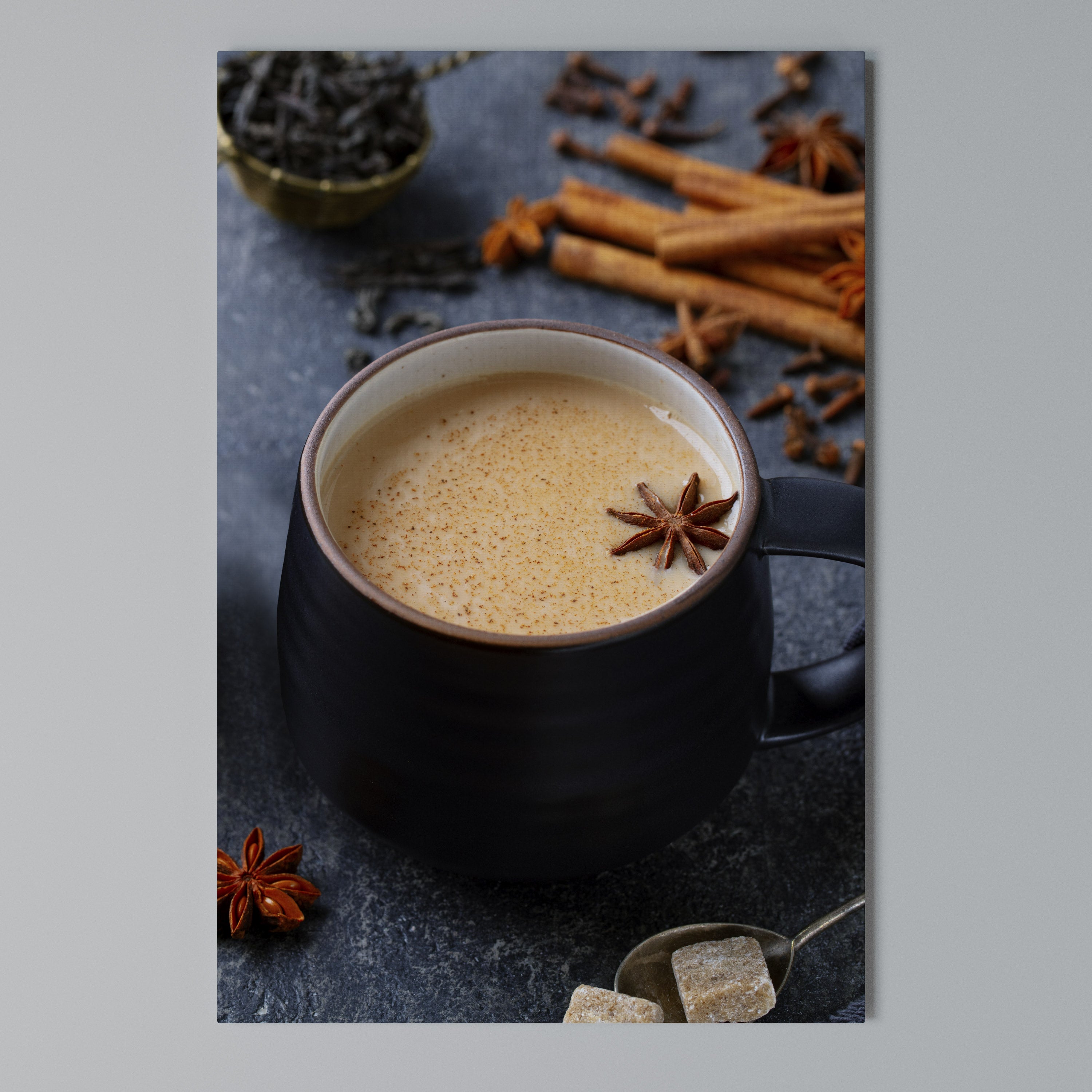 WARMTH IN A CUP Quadro em tela vertical