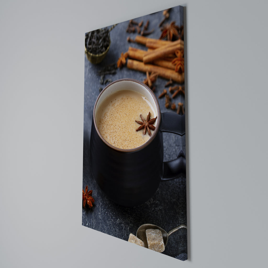 WARMTH IN A CUP Quadro em tela vertical