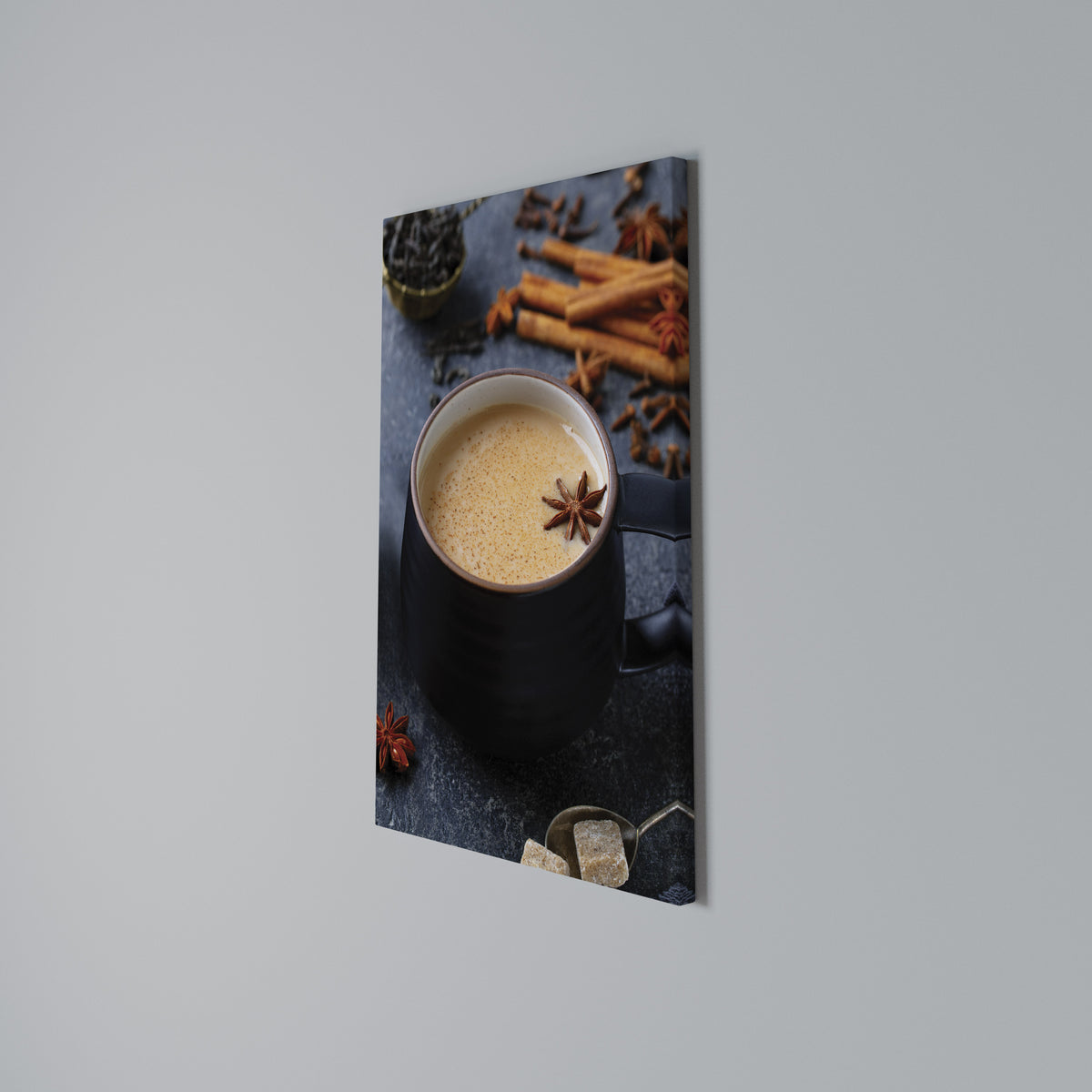 WARMTH IN A CUP Quadro em tela vertical
