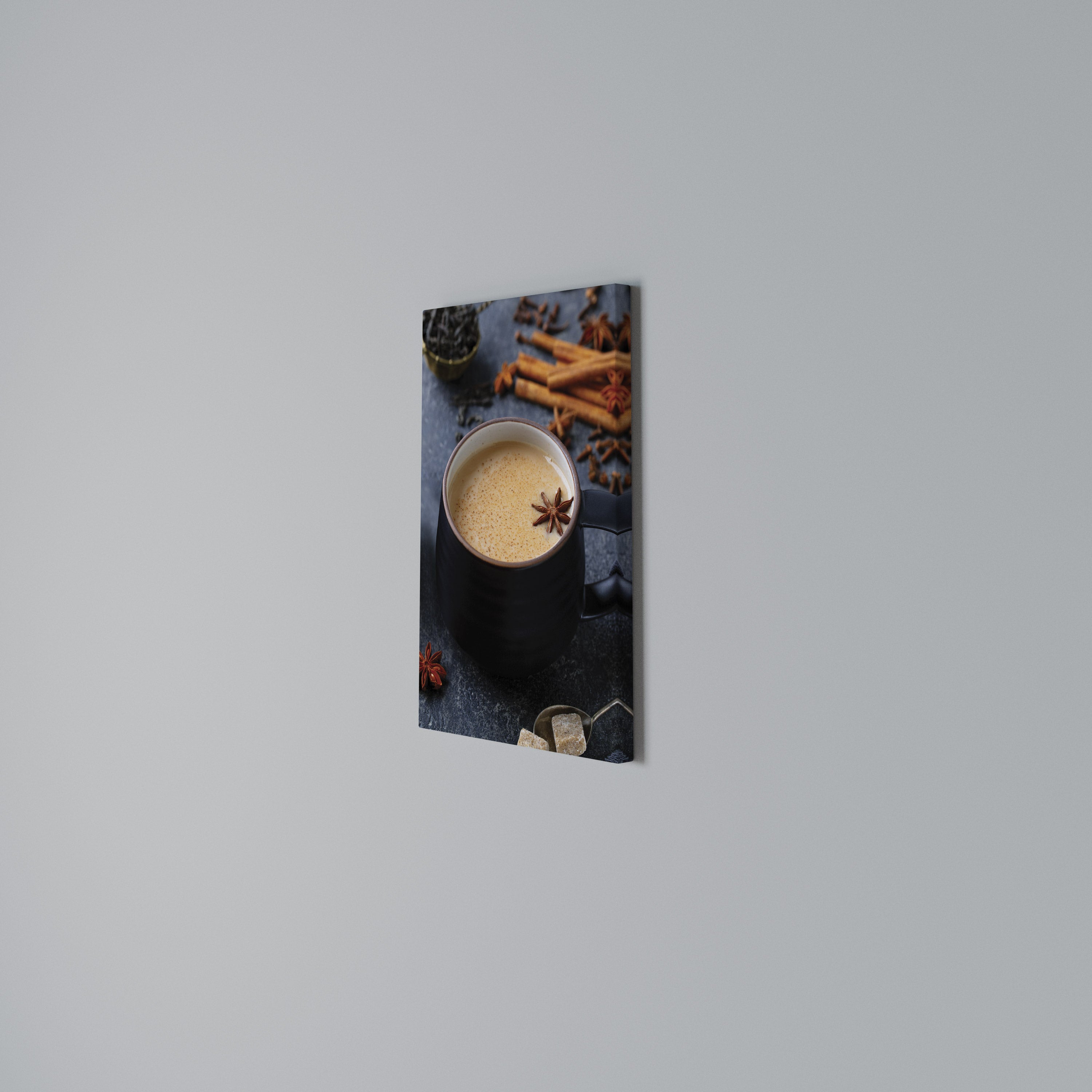 WARMTH IN A CUP Quadro em tela vertical