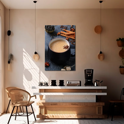 WARMTH IN A CUP Quadro em tela vertical
