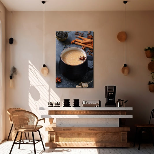 WARMTH IN A CUP Vertical Canvas Print