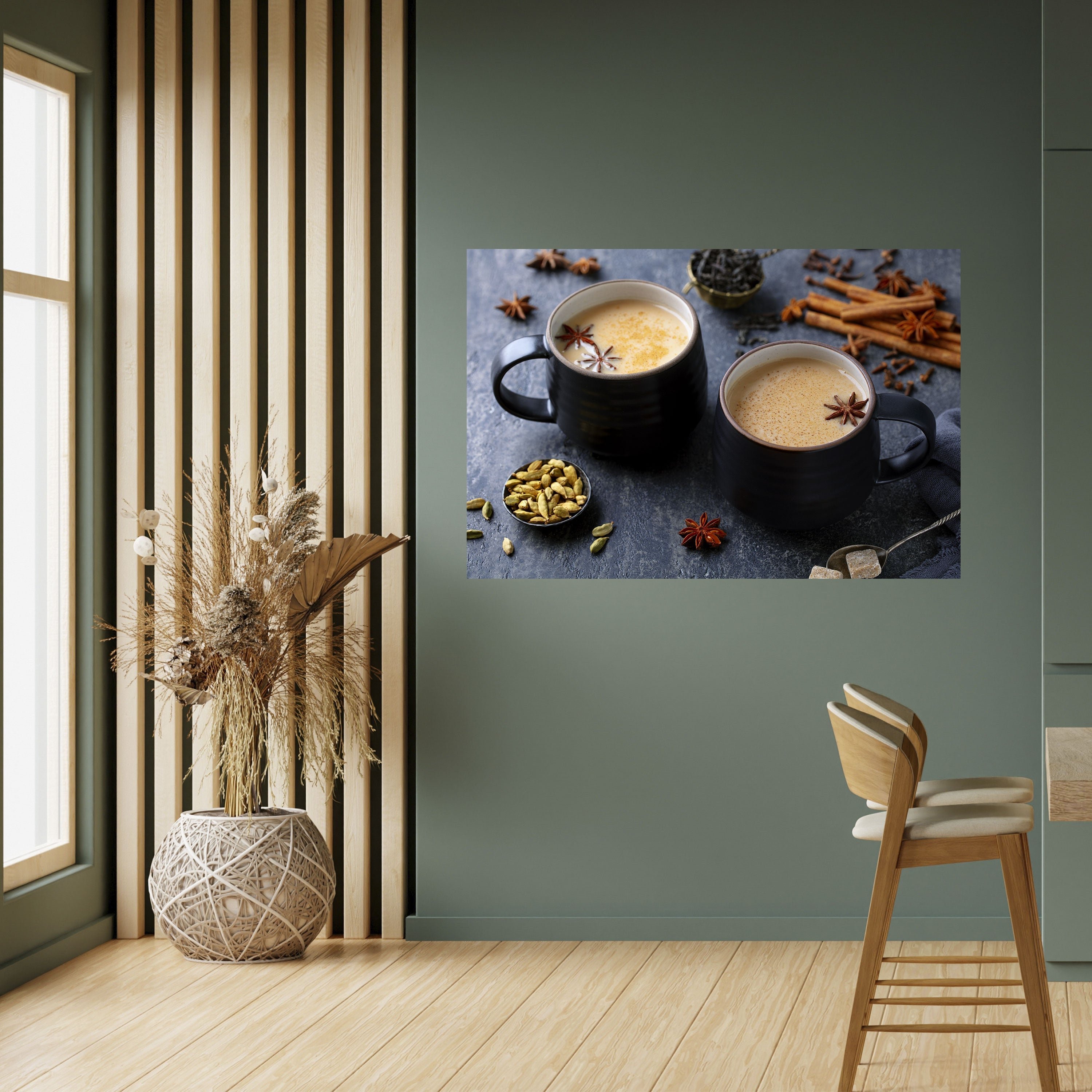 WARMTH IN A CUP Peel and Stick Horizontal Poster