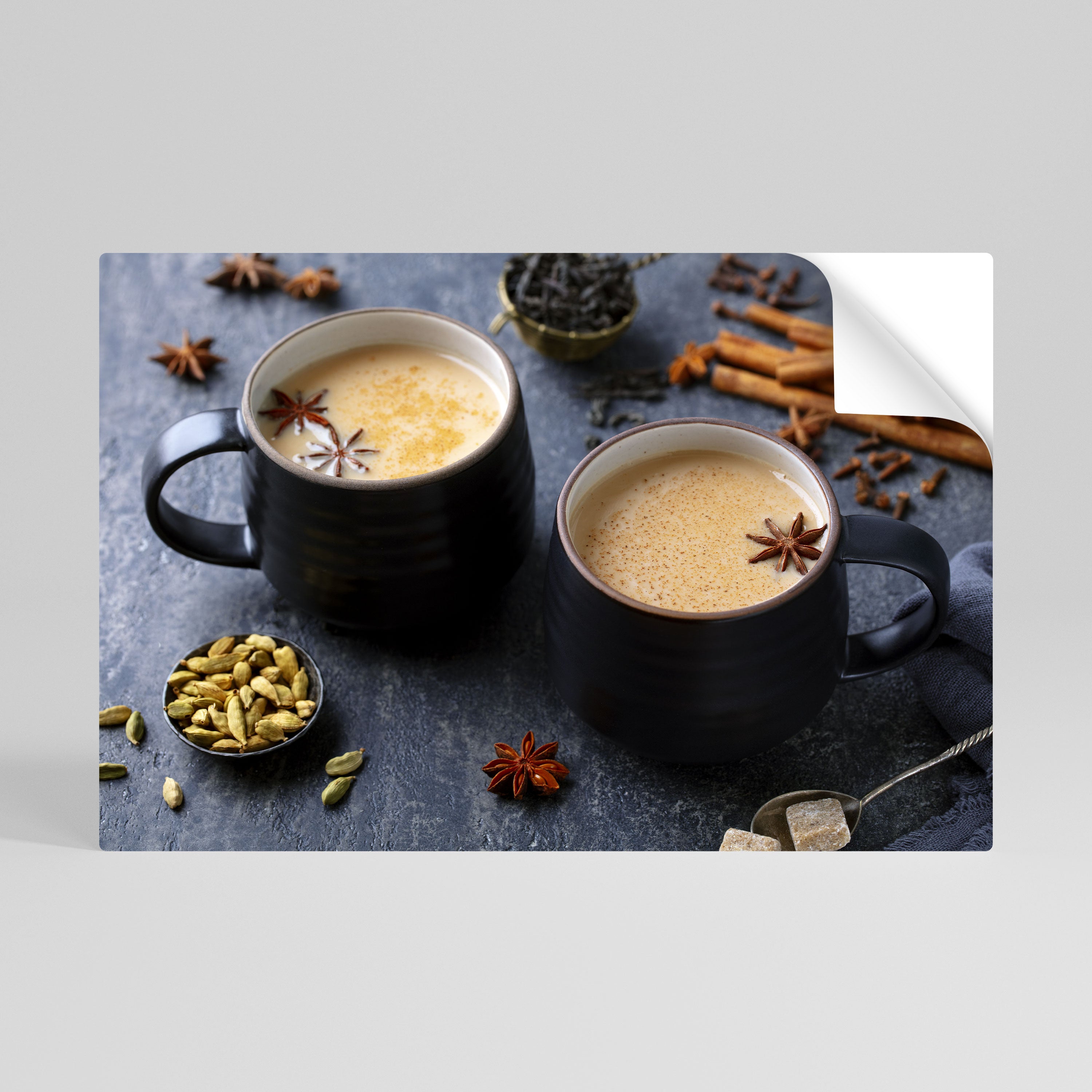 WARMTH IN A CUP Póster Autocolante Horizontal