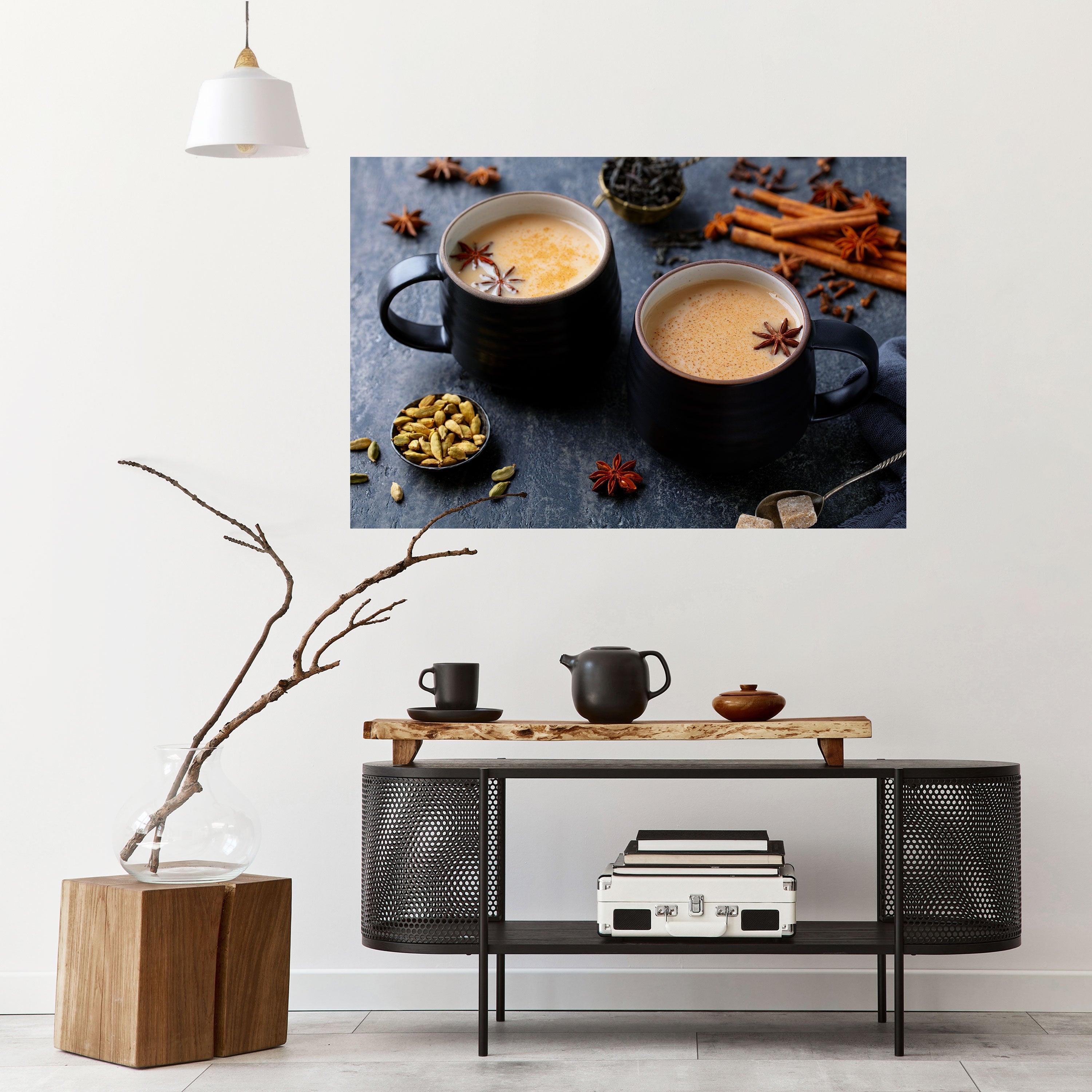 WARMTH IN A CUP Peel and Stick Horizontal Poster