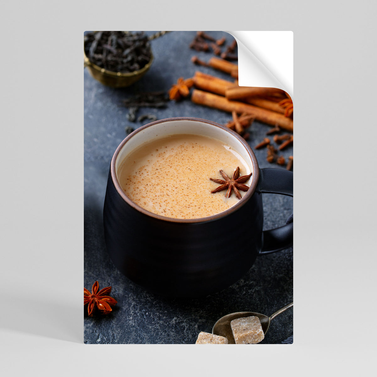 WARMTH IN A CUP Póster Autocolante Vertical
