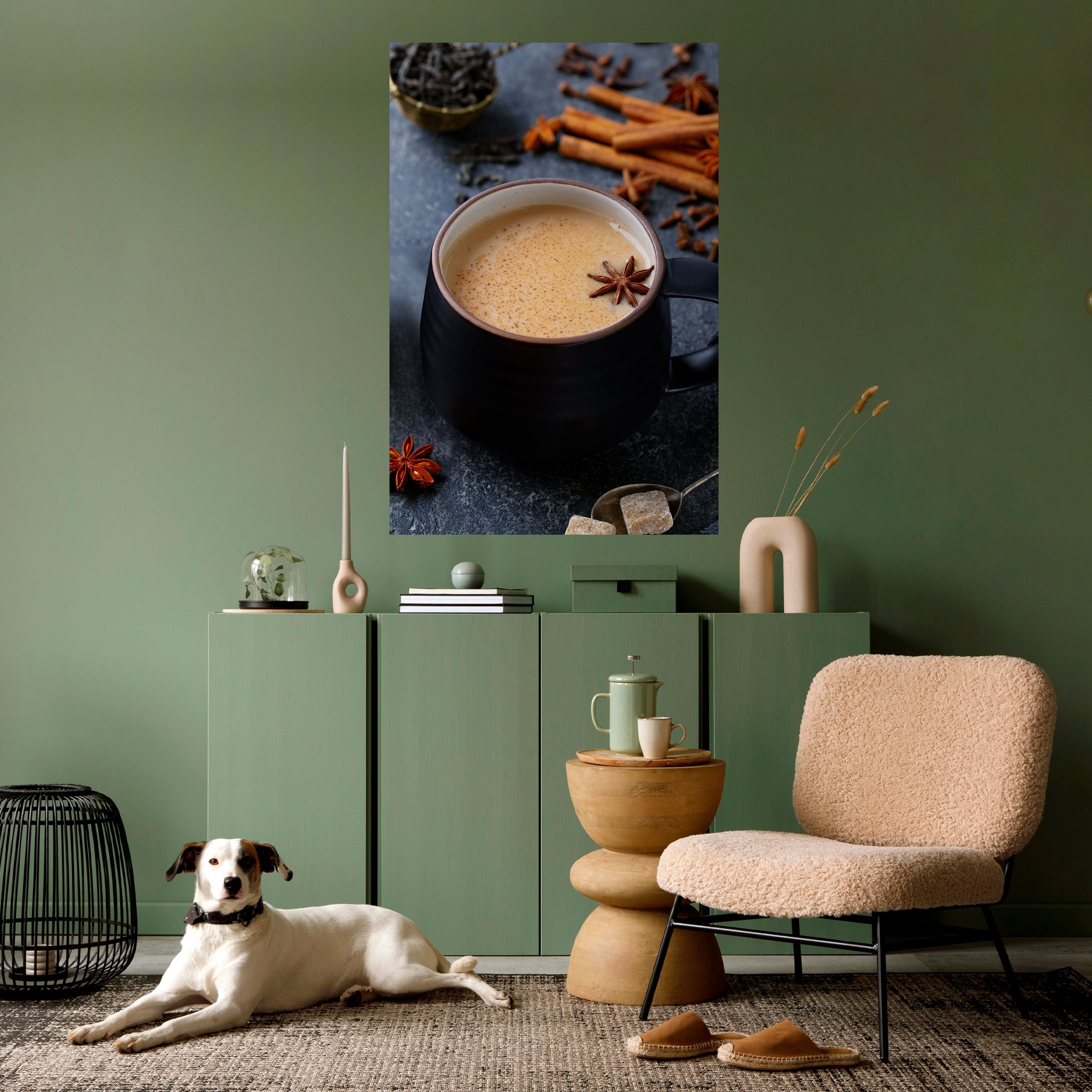 WARMTH IN A CUP Peel and Stick Vertical Poster