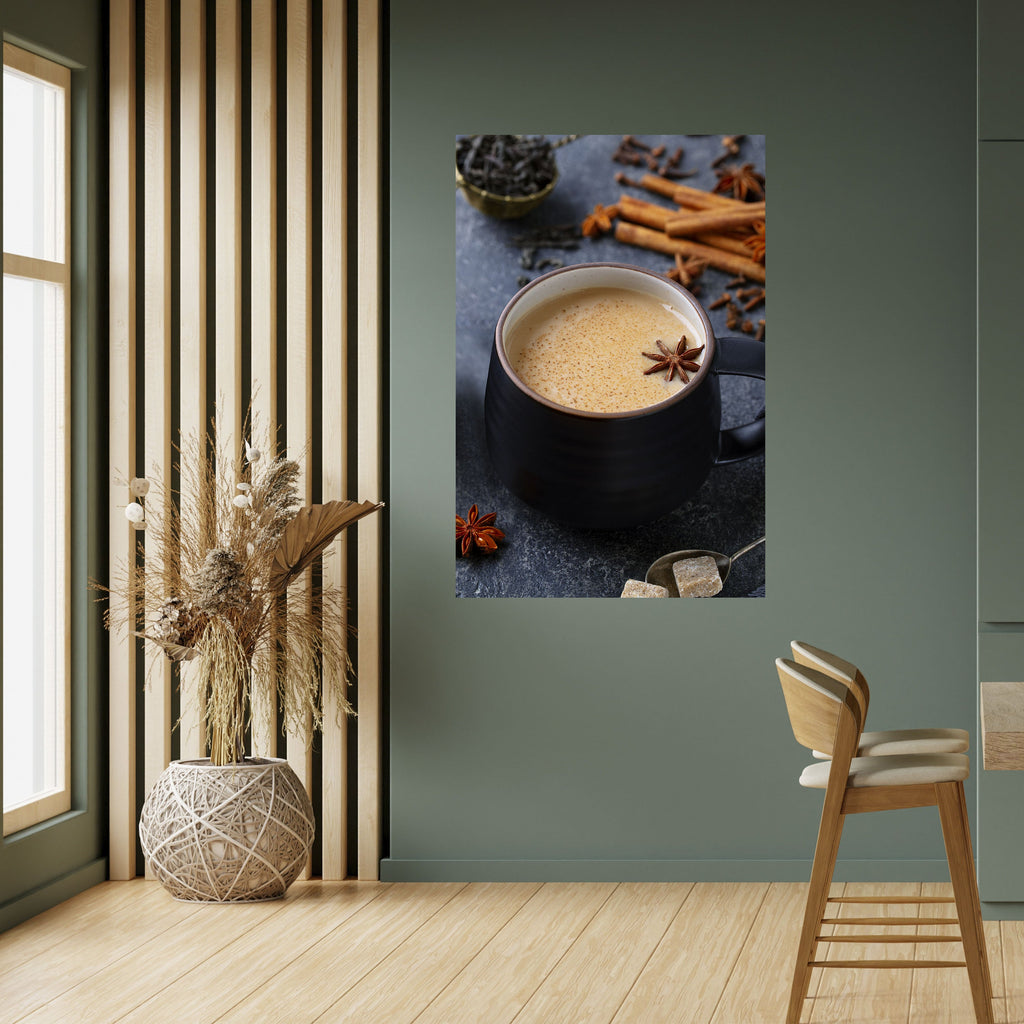WARMTH IN A CUP Peel and Stick Vertical Poster
