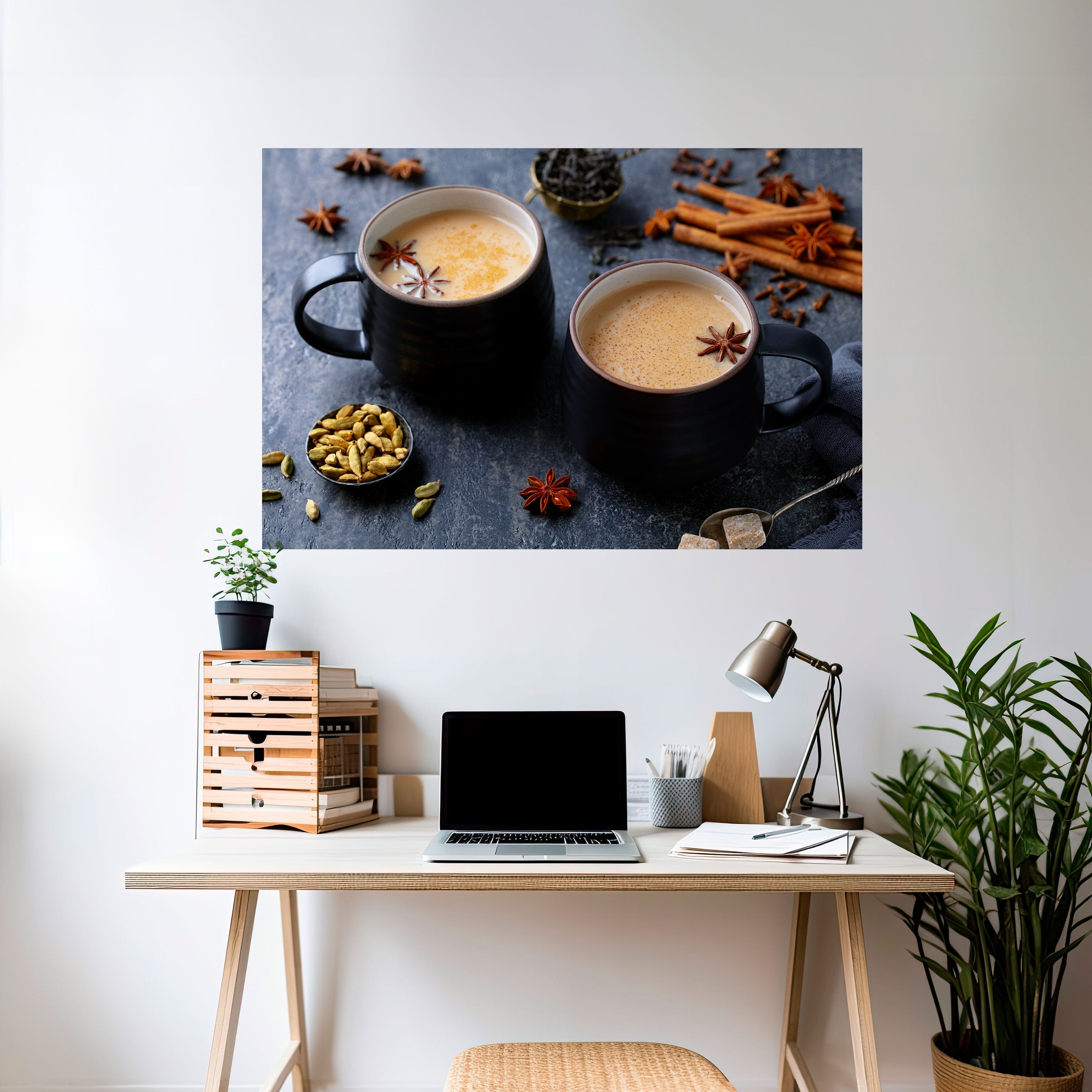 WARMTH IN A CUP Peel and Stick Horizontal Poster