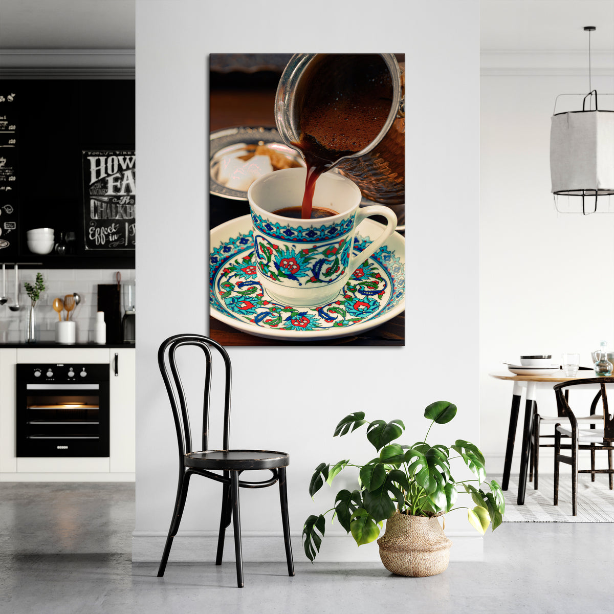 TRADITION IN A CUP Quadro em tela vertical