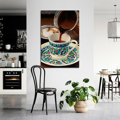 TRADITION IN A CUP Quadro em tela vertical