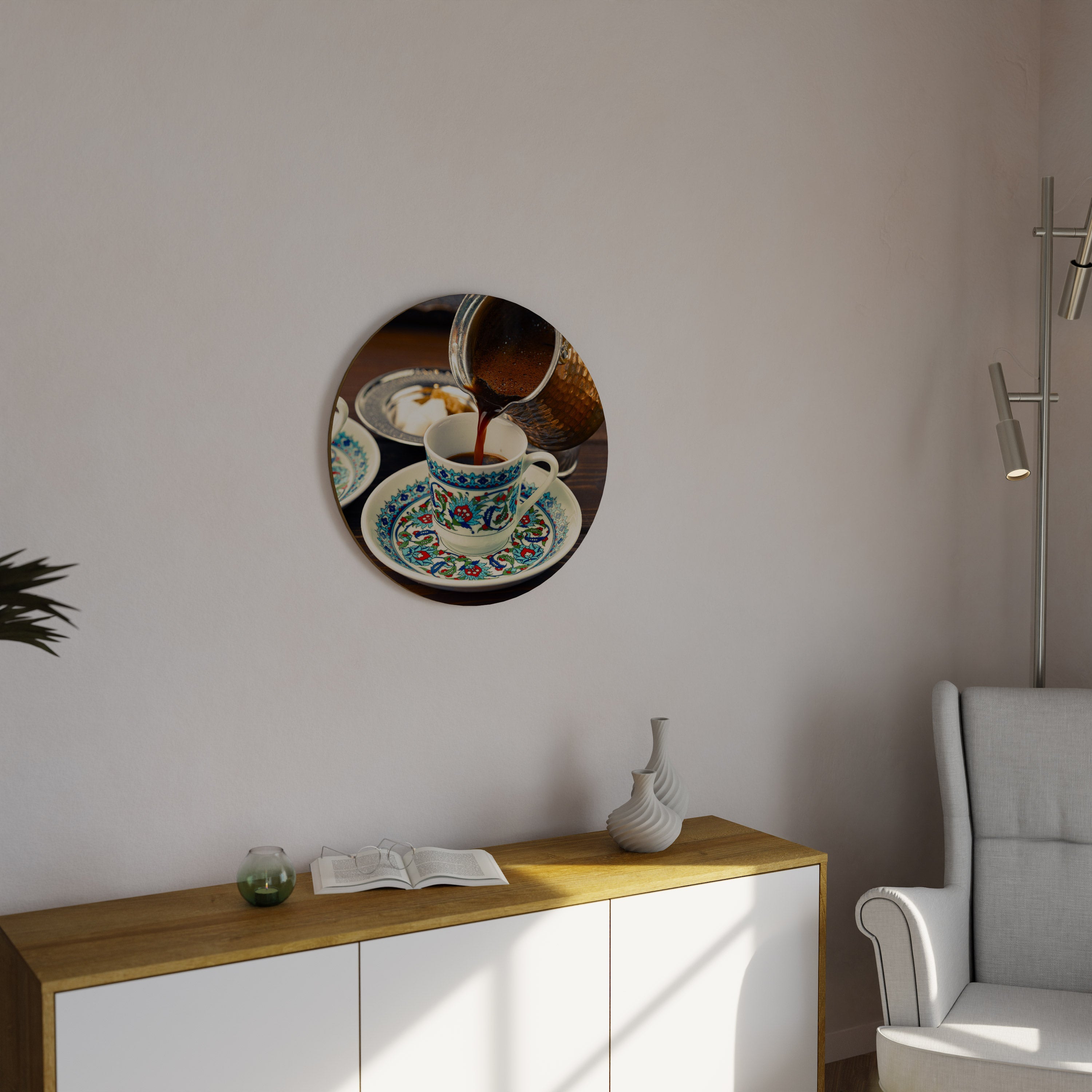 TRADITION IN A CUP Round Wall Art