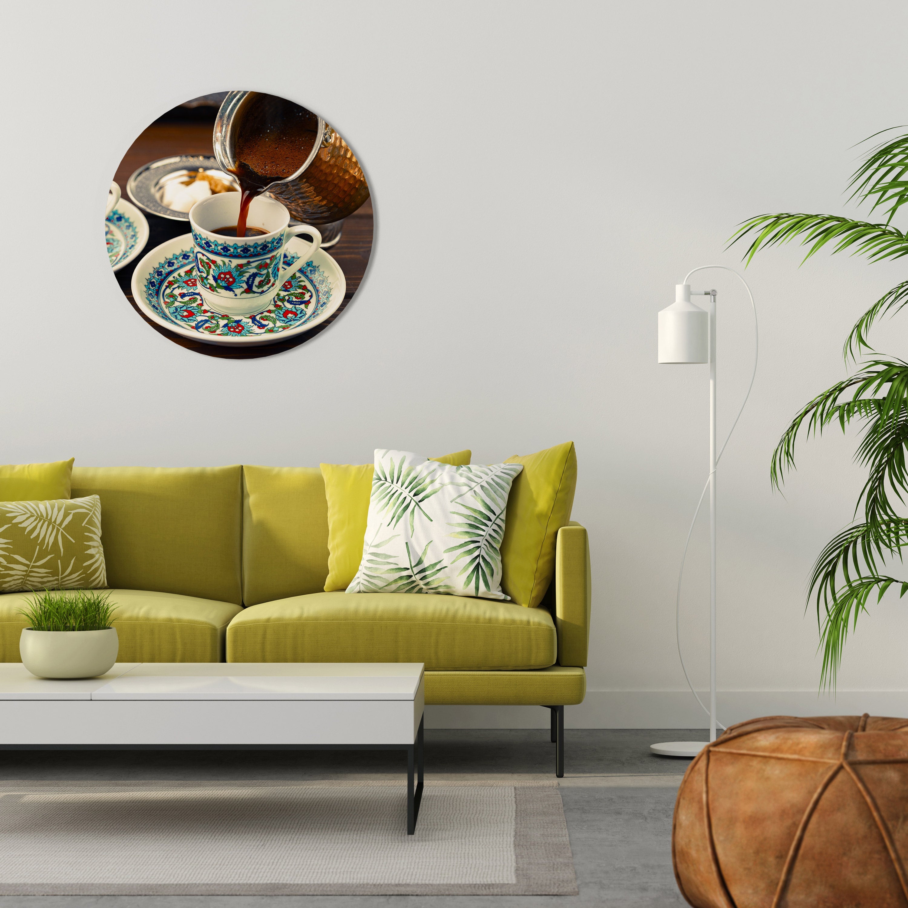 TRADITION IN A CUP Round Wall Art