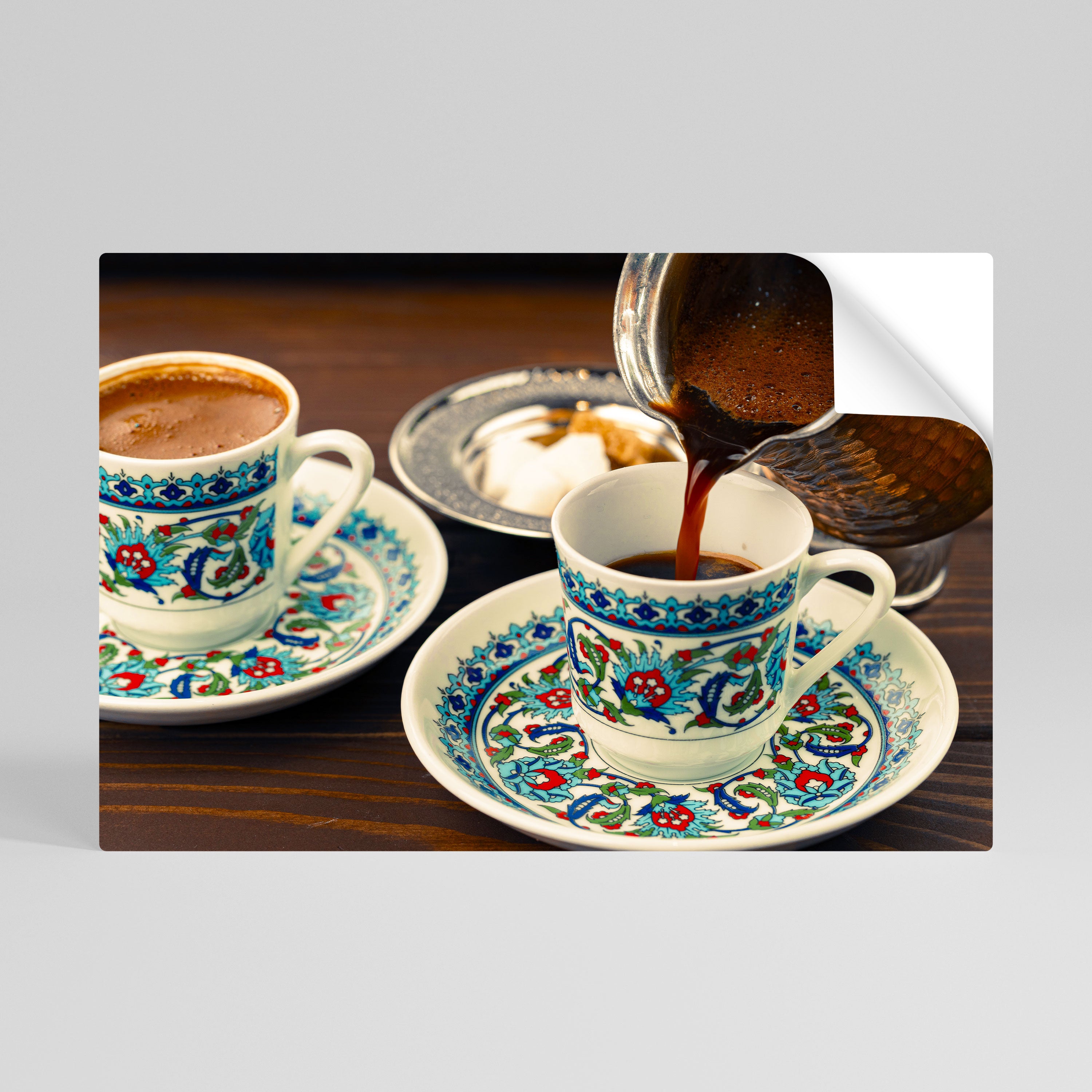 TRADITION IN A CUP Póster Autocolante Horizontal