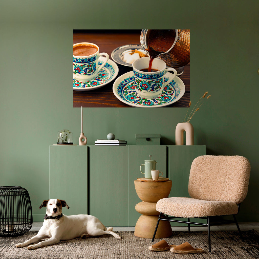 TRADITION IN A CUP Peel and Stick Horizontal Poster