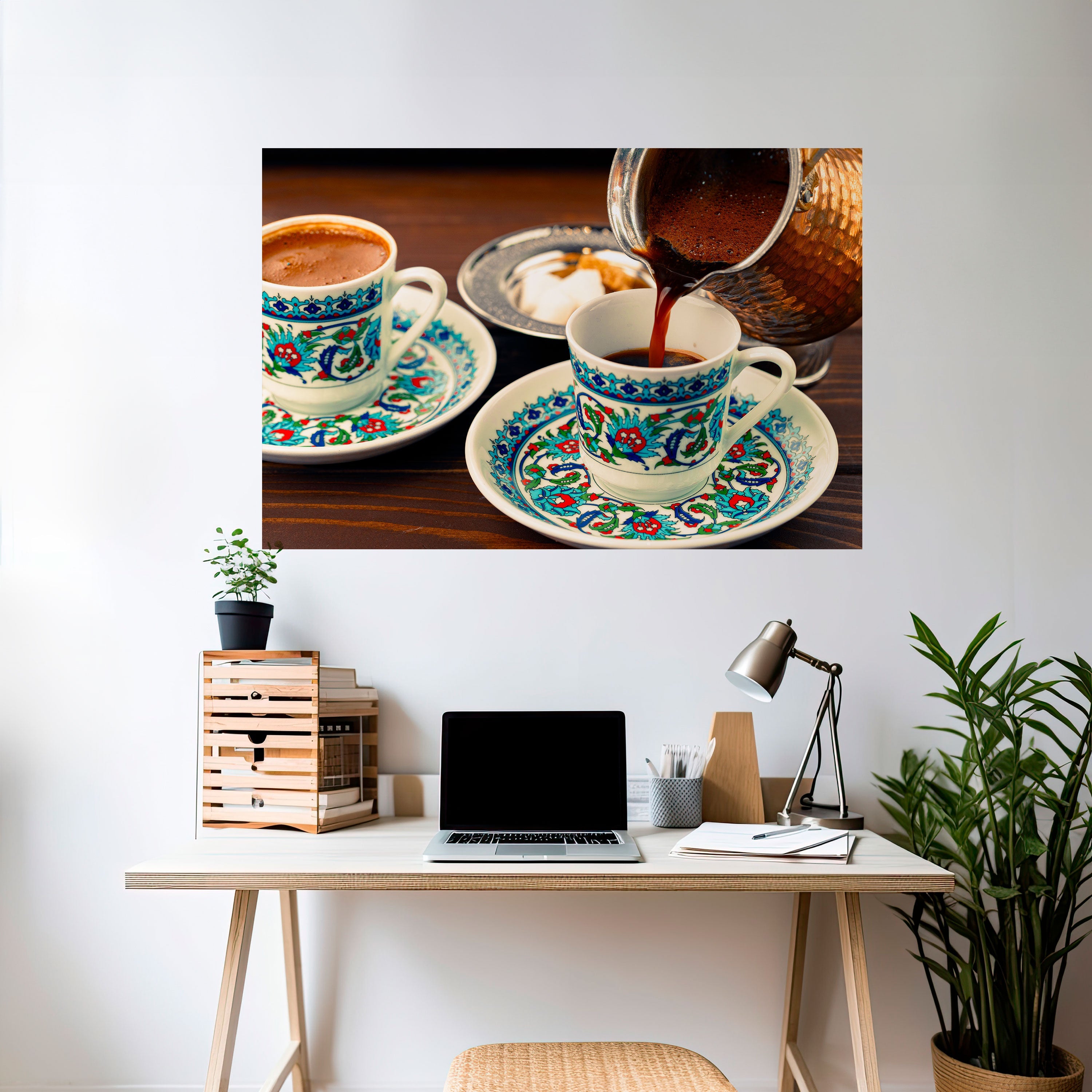 TRADITION IN A CUP Peel and Stick Horizontal Poster