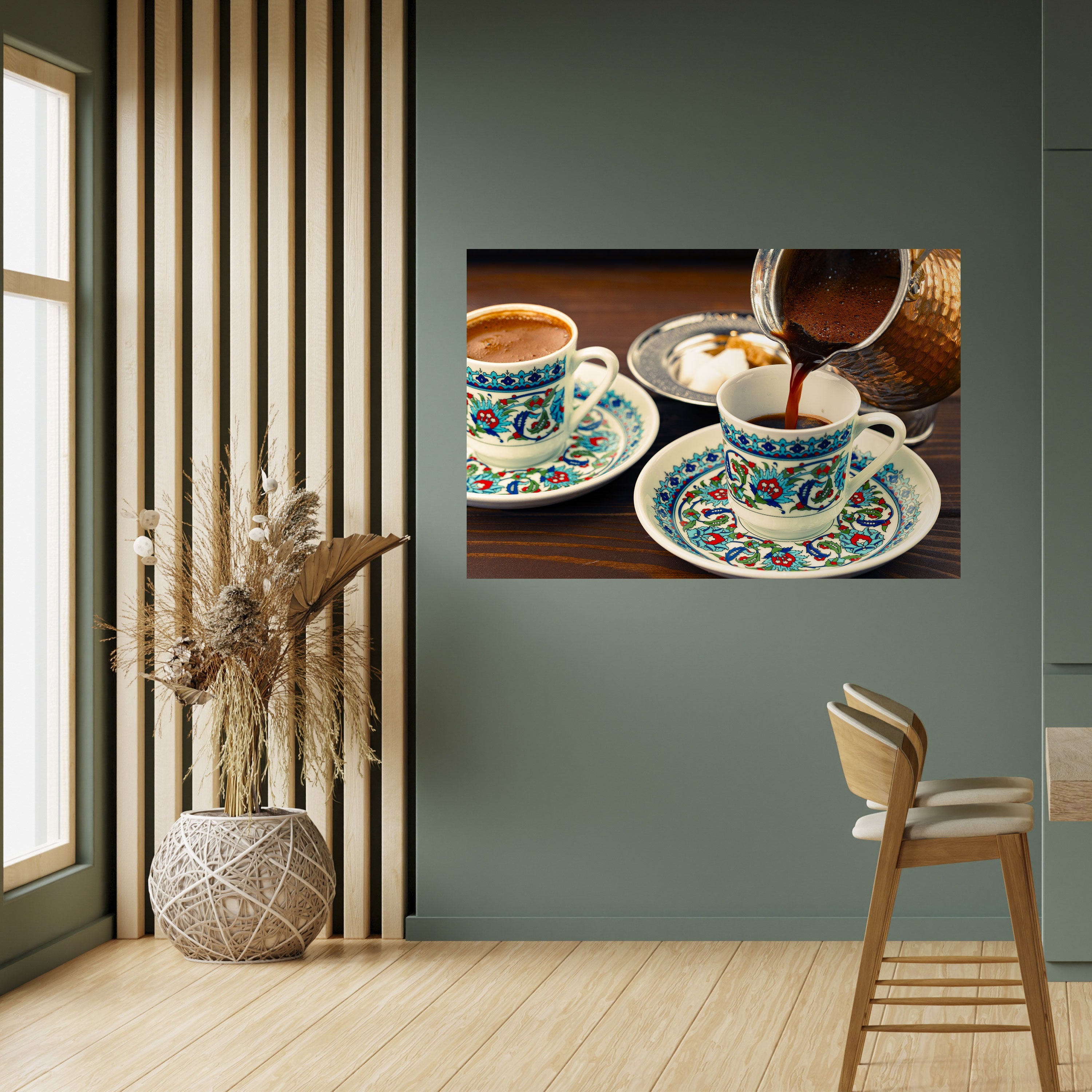 TRADITION IN A CUP Peel and Stick Horizontal Poster