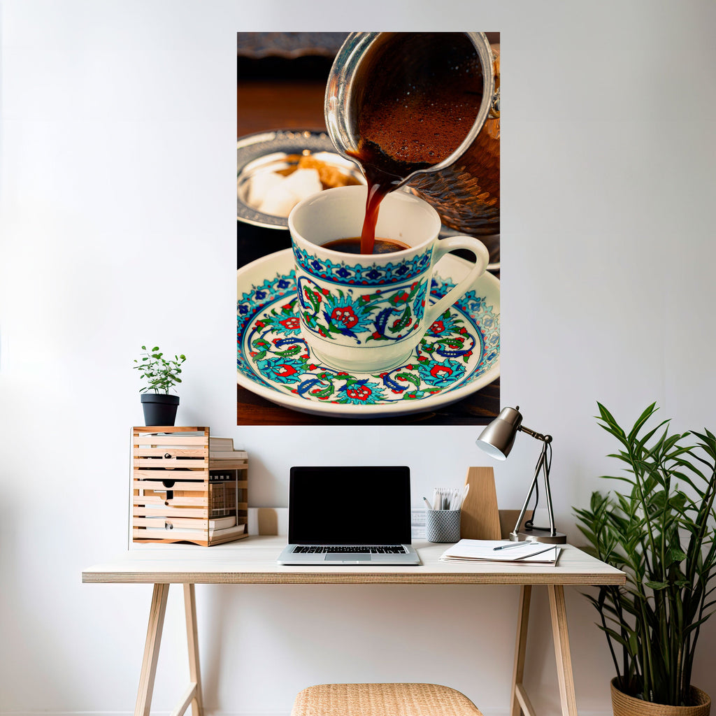 TRADITION IN A CUP Poster Vertical Autocolante