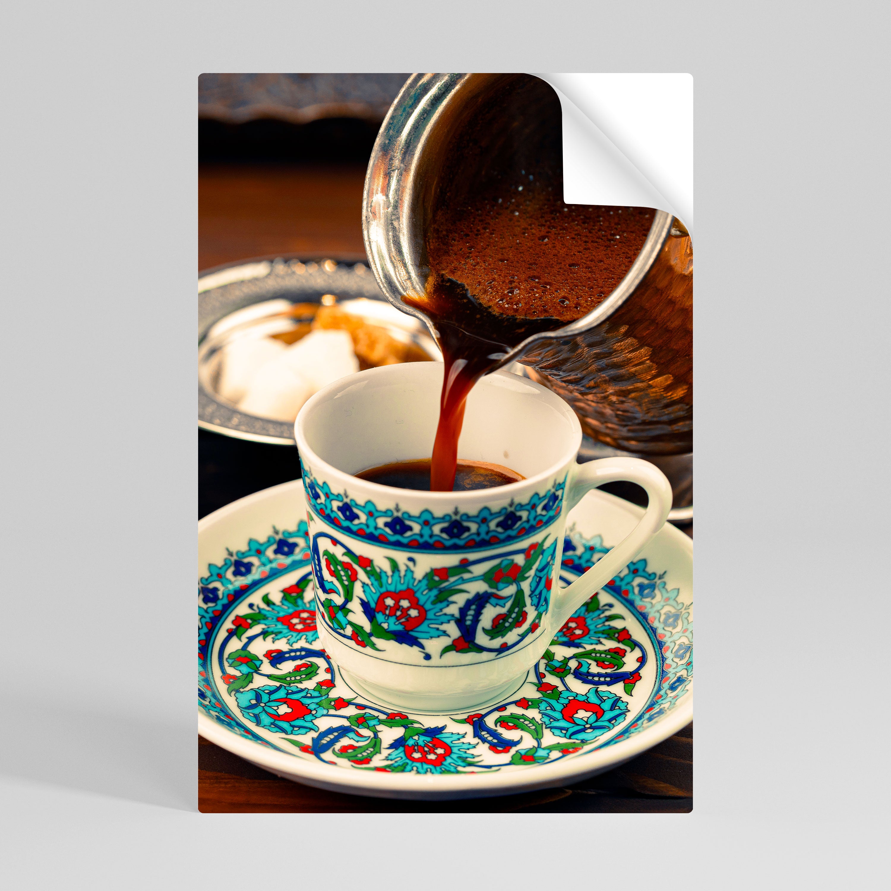 TRADITION IN A CUP Póster Autocolante Vertical