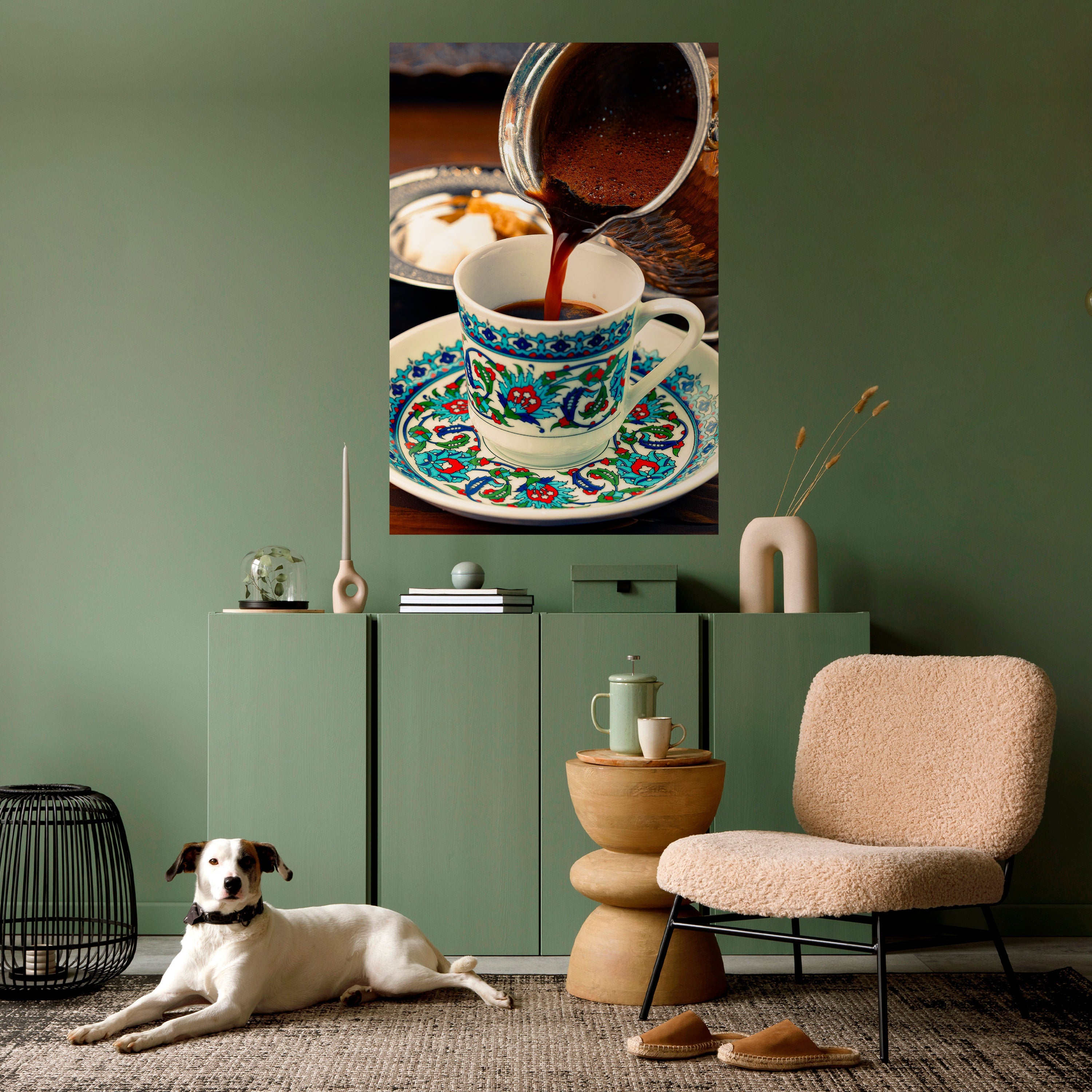 TRADITION IN A CUP Poster Vertical Autocolante