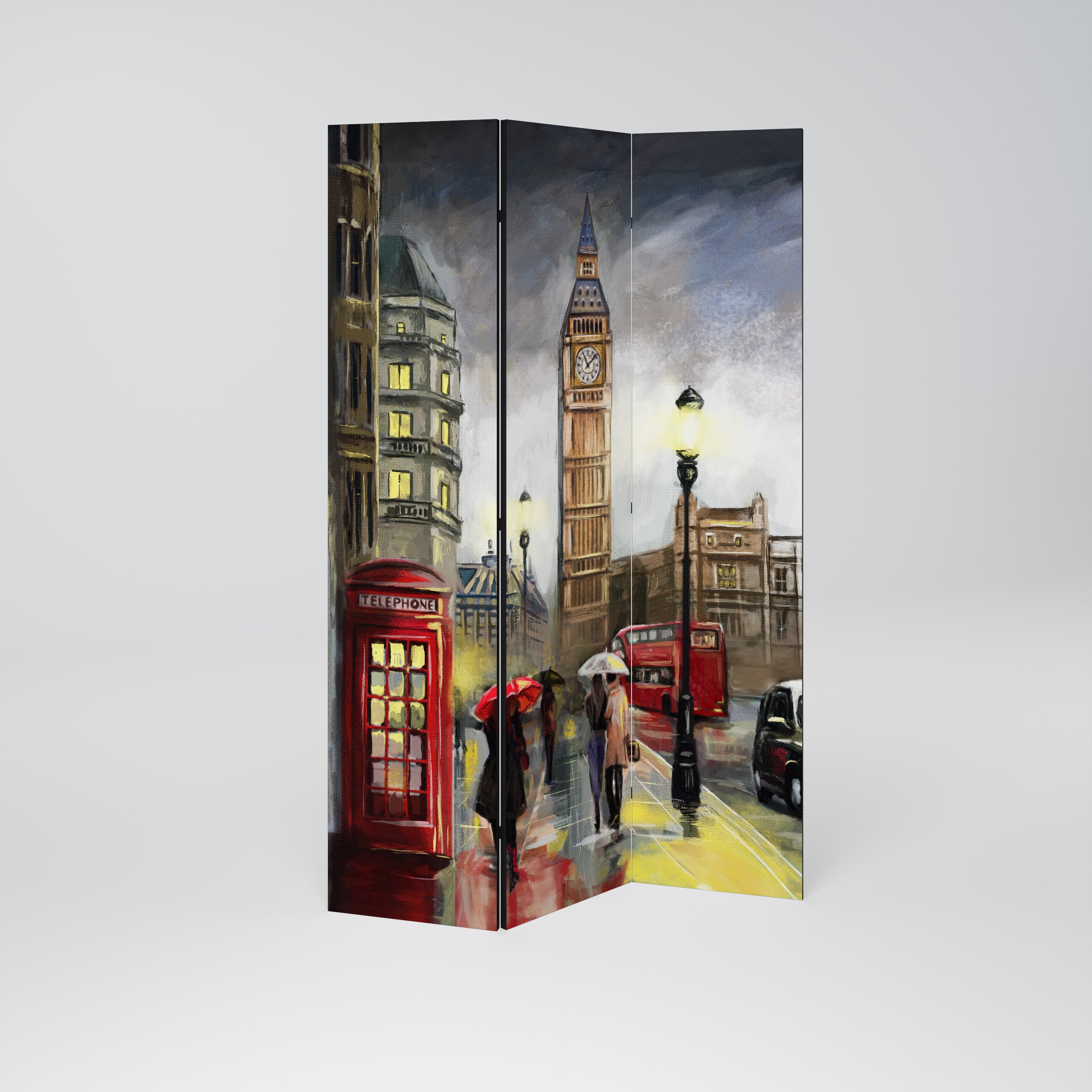 LONDON'S TIMELESS VIBES Biombo de 3 Painéis