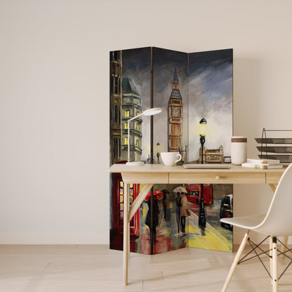 LONDON'S TIMELESS VIBES Biombo de 3 Painéis
