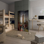 LONDON'S TIMELESS VIBES Biombo Decorativo de 3 Painéis