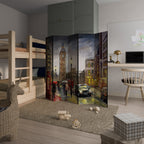 LONDON'S TIMELESS VIBES Decorative 5-Panel Room Divider