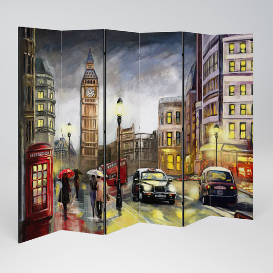 LONDON'S TIMELESS VIBES Biombo de 6 Painéis