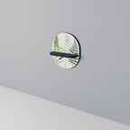 FERN MAJESTY Oval Art Shelf In Black Finish