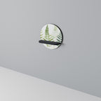 FERN MAJESTY Prateleira Redonda Decorativa em Acabamento Preto