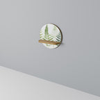 FERN MAJESTY Prateleira Redonda Decorativa em Efeito Carvalho