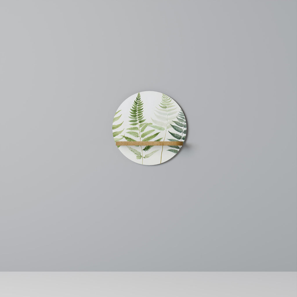 FERN MAJESTY Prateleira Redonda Decorativa em Efeito Carvalho